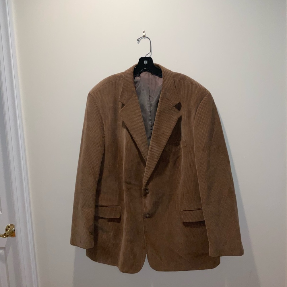 EXCELLENT CONDITION GRANT THOMAS XXL LINED BROWN CORDUROY BLAZER